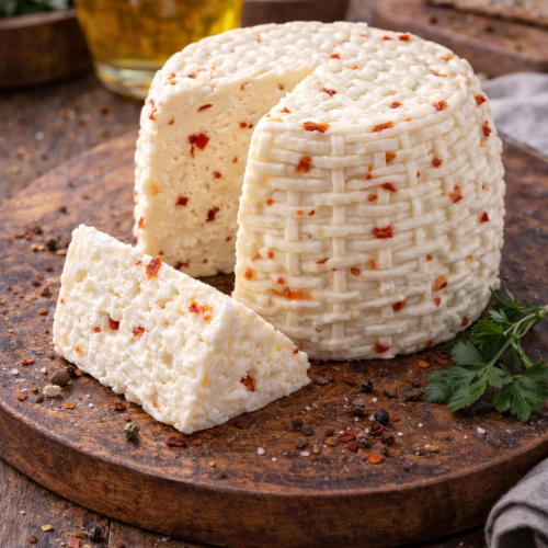 Balıkesir biberli sepet peyniri